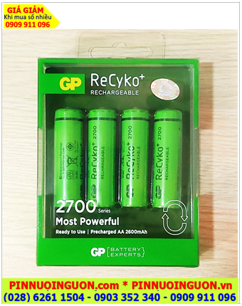 GP Recyko GP270AAHCE-2GBAS4 Pin sạc AA 2700mAh 1.2v Recyko chính hãng (Vỉ 4viên)